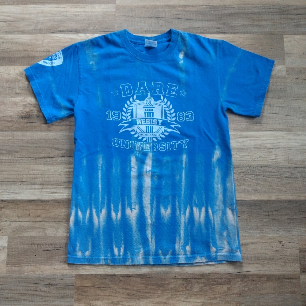 Vintage Tie Dye D.A.R.E. University Tee Small Chesterfield Missouri